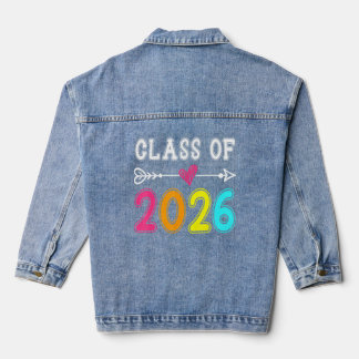 Klasse 2026 Senior 2026 Grow with Me School Afstud Denim Jacket
