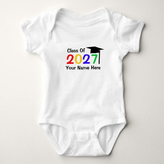 klasse 2027 baby afstuderen romper (Voorkant)