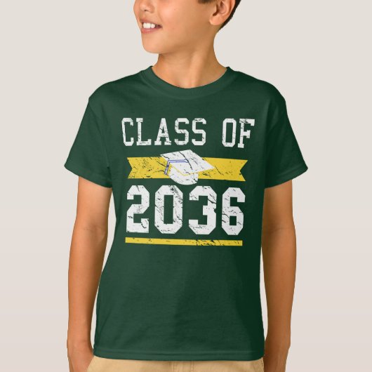 Klasse 2036 Opgroeiend Afstuderen T-shirt (Voorkant)