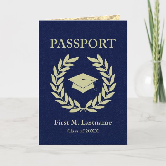 klasse 20XX afstuderen paspoort uitnodiging (Voorkant)
