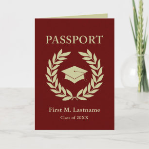 klasse 20XX afstuderen paspoort uitnodiging
