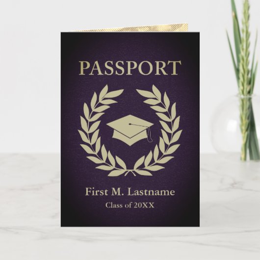 klasse 20XX afstuderen paspoort uitnodiging (Voorkant)