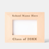 Klasse 20XX School Groepsfoto Rustiek Script Gegraveerde Lijstjes (Voorkant)