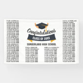Klasse 20XX van het afstuderen Lijst van Alle Naam Spandoek (Horizontaal)