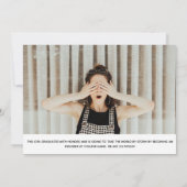 Klasse 22 Foto Collage Gold Afstuderen Aankondiging (Achterkant)