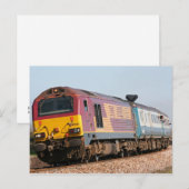 Klasse 67 dieselloco 67022 bij Dawlish Warren Briefkaart (Voorkant / Achterkant)