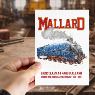 Klasse A4 Mallard - Snelste Stoomlocomotief ter We Briefkaart