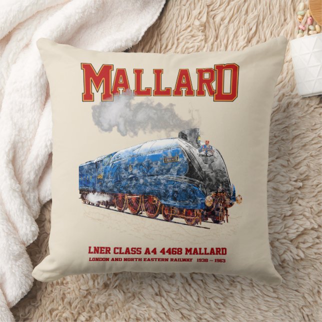 Klasse A4 Mallard - Snelste Stoomlocomotief ter We Kussen (Deken)