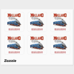 Klasse A4 Mallard - Snelste Stoomlocomotief ter We Vierkante Sticker