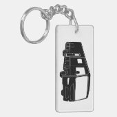 Klasse A Motorhome / Bus Silhouette op Sleutelhang Sleutelhanger (Voorkant Links)