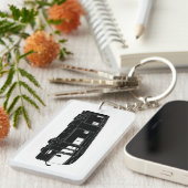 Klasse A Motorhome / Bus Silhouette op Sleutelhang Sleutelhanger (Voorkant Rechts)