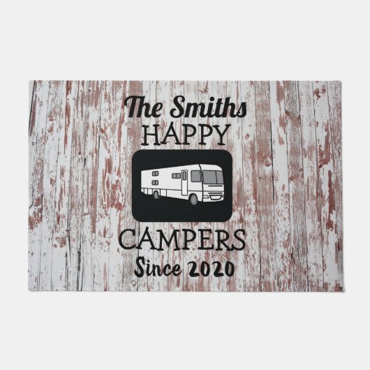 Klasse A RV Camper Doormat met achtergrond van hou Deurmat (Voorkant)