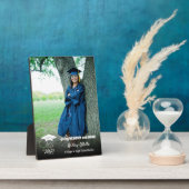 Klasse - Aangepast Afstudeerder Photo-White Script Fotoplaat (Zijkant)