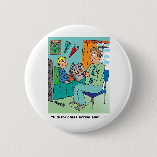 Klasse Action Cartoon Humor Ronde Button 5,7 Cm (Voorkant)