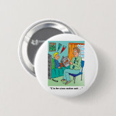Klasse Action Cartoon Humor Ronde Button 5,7 Cm (Voorkant /achterkant)