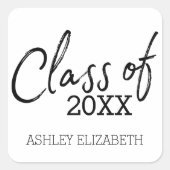 Klasse ADD JAAR Graduation Party Vierkante Sticker (Voorkant)
