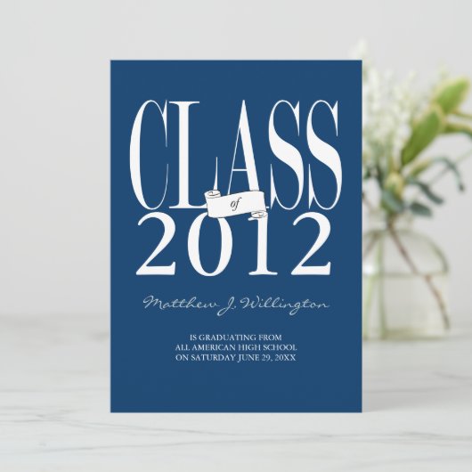 Klasse Afstudeerder uitnodiging/aankondiging: Mari Kaart (Staand voorkant)