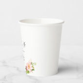 Klasse afstudeerder van de Floral Graduation Party Papieren Bekers (Links)