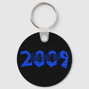 Klasse Afstuderen 2009 Blauw en zwart Sleutelhanger