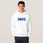 Klasse afstuderen 2009 Blauw Hoodie (Voorkant volledig)