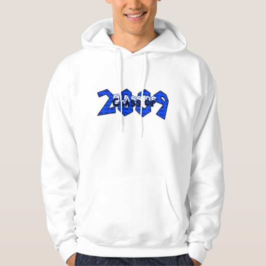 Klasse afstuderen 2009 Blauw Hoodie (Voorkant)