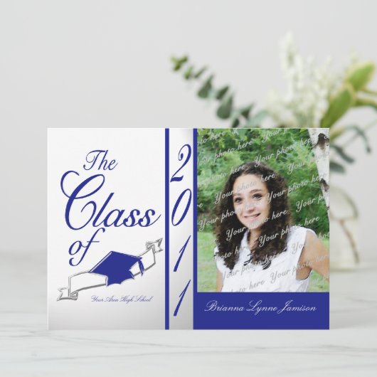 Klasse Afstuderen 2011/ Royal Blue Kaart (Staand voorkant)