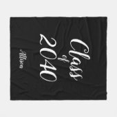 Klasse Afstuderen Black Typografie op maat Fleece Deken (Voorkant (Horizontaal))