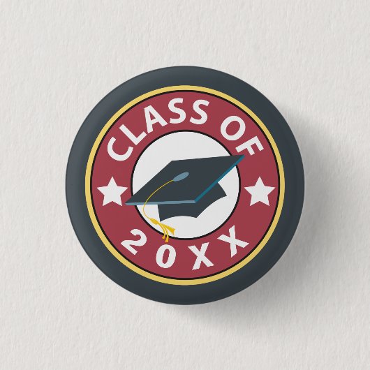 Klasse Afstuderen Ronde Button 3,2 Cm (Voorkant)
