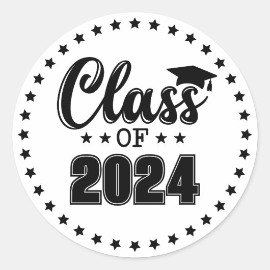 Klasse Afstuderen Ronde Sticker (Voorkant)