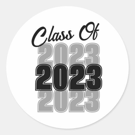 Klasse Afstuderen Ronde Sticker (Voorkant)