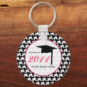 Klasse afstuderen van 2011 — Houndstooth & Roze Sleutelhanger (Voorkant)