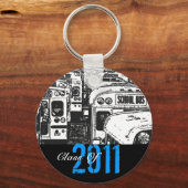 Klasse afstuderen van de grijze bus van de Sleutel Sleutelhanger (Voorkant)