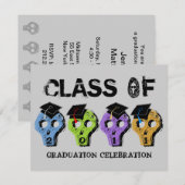 Klasse "Afstuderen van de schedel" van uitnodiging (Voorkant / Achterkant)