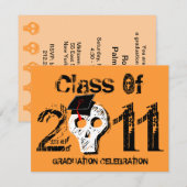 Klasse "Afstuderen van de schedel" van uitnodiging (Voorkant / Achterkant)