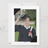 Klasse Afstuderen zwart-wit foto op achterzijde  Feestdagenkaart (Achterkant)