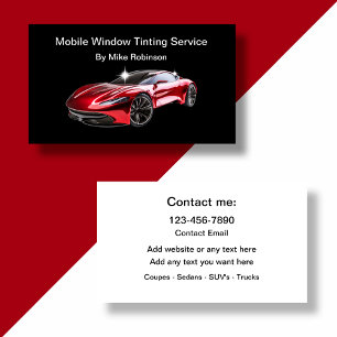 Klasse auto raam tinting service Nieuw Visitekaartje