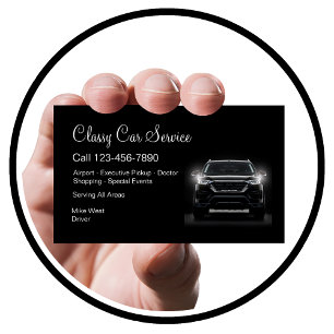 Klasse auto service of Uber-chauffeur modern Visitekaartje