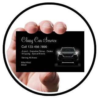 Klasse auto service of Uber-chauffeur modern Visitekaartje