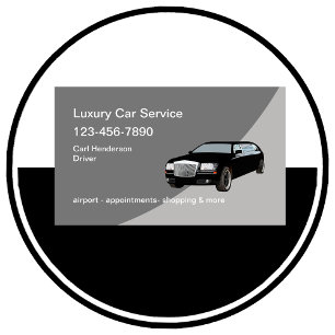 Klasse autoverhuurservice voor Uber-chauffeurs Zak Visitekaartje