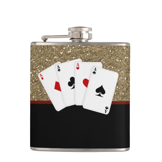 Klasse Azen Poker Heupfles (Voorkant)