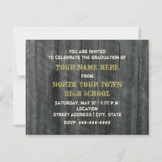 Klasse Barnwood en Daisy Afstuderen van 2012 Kaart (Achterkant)