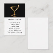 Klasse Bartender Te Huur Visitekaartje (Voorkant / Achterkant)