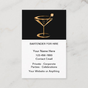 Klasse Bartender Te Huur  Visitekaartje