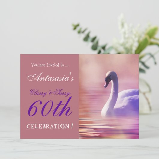 KLASSE BIJ 60 INVITE KAART (Staand voorkant)