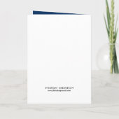 Klasse blauw afstuderen foto-aankondiging (Achterkant)