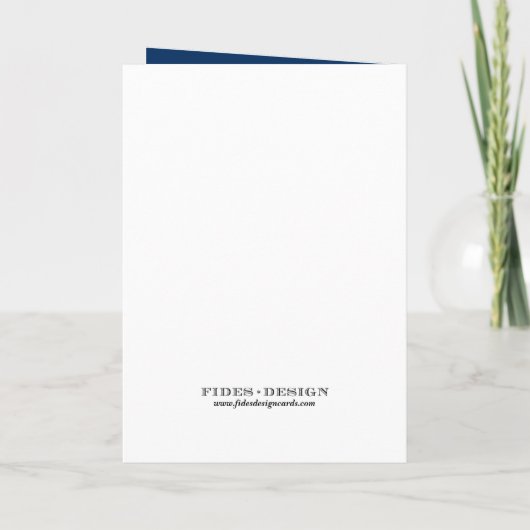 Klasse blauw afstuderen foto-aankondiging (Achterkant)