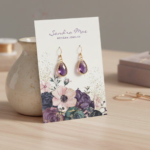 Klasse Bloem Gouden Glitter Sieraden Displaykaart Visitekaartje