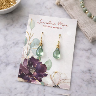 Klasse Bloem Gouden Glitter Sieraden Displaykaart Visitekaartje