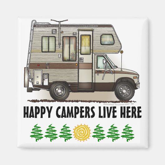 Klasse C Camper RV Magnets Magneet (Voorkant)