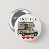 Klasse C Camper RV Magnets Ronde Button 5,7 Cm (Voorkant /achterkant)